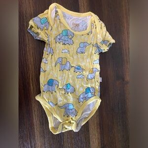 Little Sleepies Yellow Elephant Bodysuit
